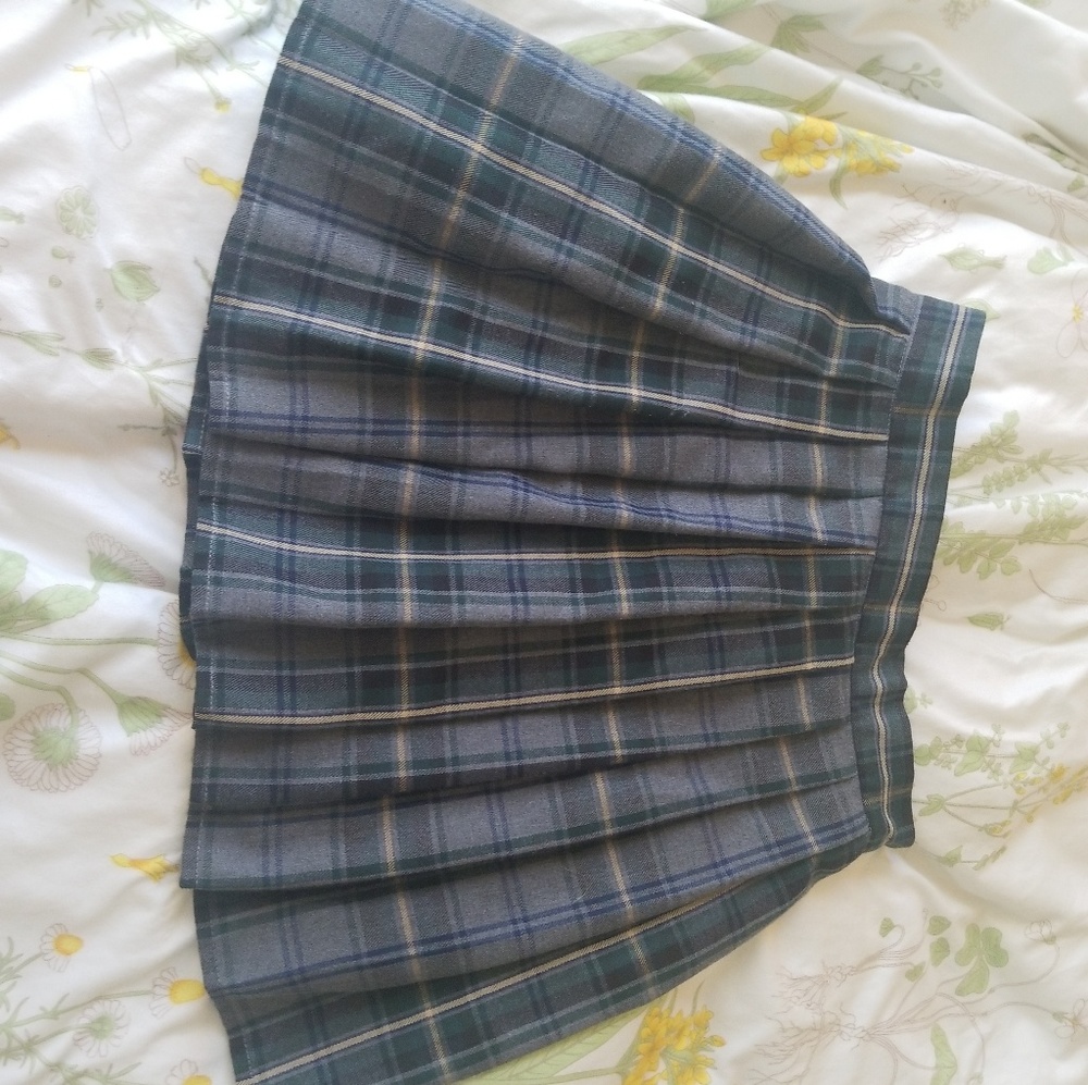 Anime plaid aesthetic skirt